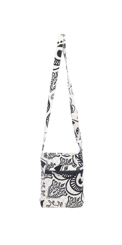 Large Crossbody Bag Black & White Cats
