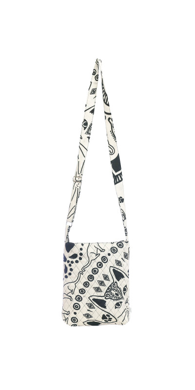 Large Crossbody Bag Black & White Cats