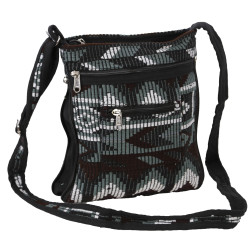 Crossbody Bag Grey/Black/Burgundy