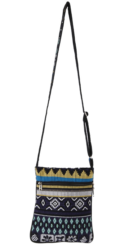 Crossbody Bag Grey/Yellow/Teal