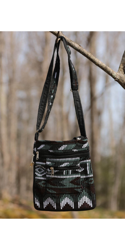 Crossbody Bag Grey/Black/Burgundy