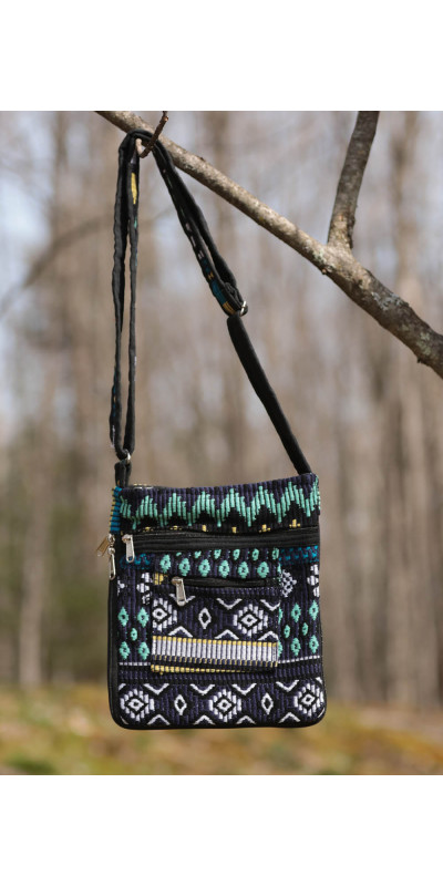 Crossbody Bag Grey/Yellow/Teal