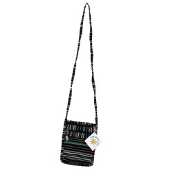 Passport Pouch Purse Bag - Blue/Grey/Black