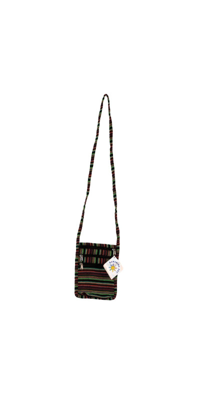 Passport Pouch Purse Bag - Green/Black/Red