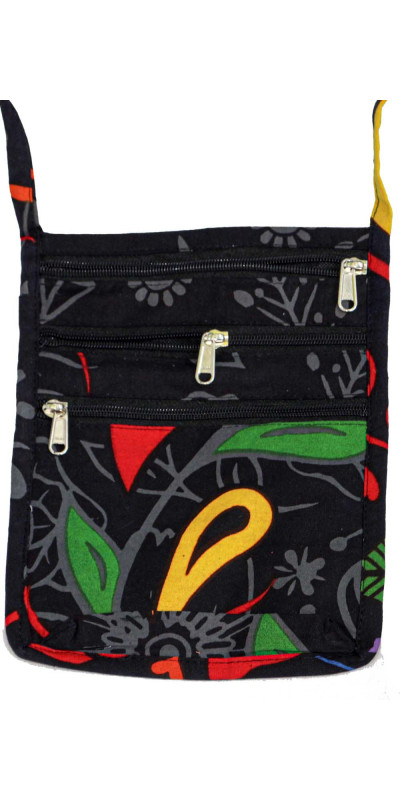 Passport Pouch Purse Bag - Hearts & Flowers