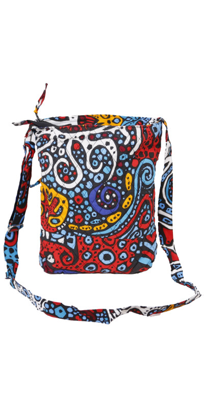 Large Crossbody Bag Glow In The Dark Sunburst