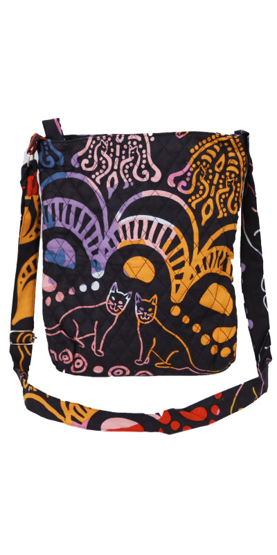 Large Crossbody Bag Colorful Cats