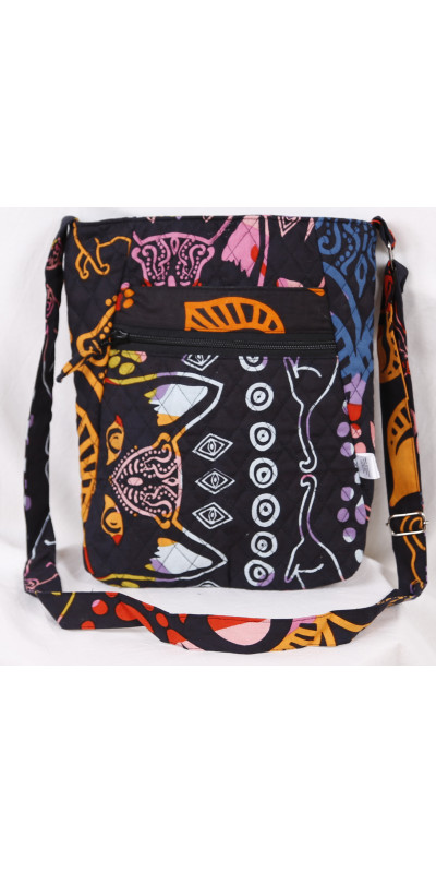 Large Crossbody Bag Colorful Cats