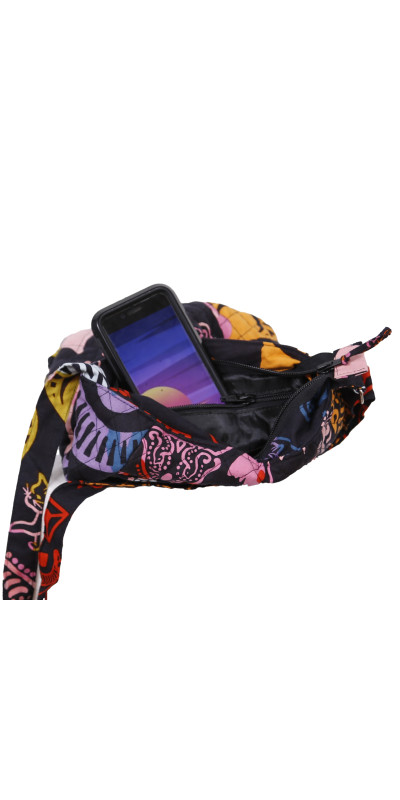 Large Crossbody Bag Colorful Cats