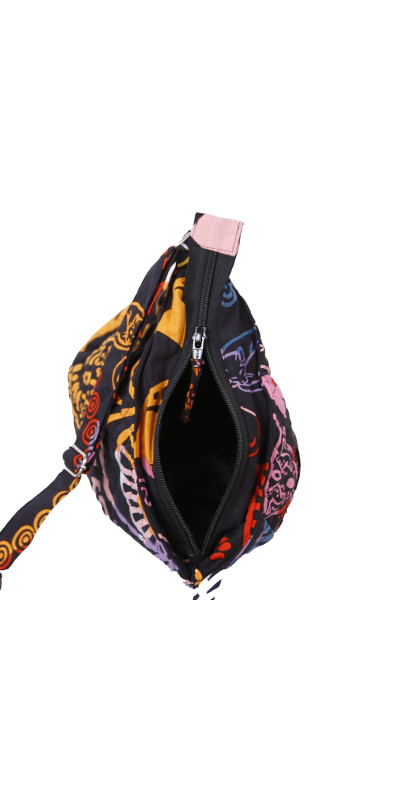 Large Crossbody Bag Colorful Cats