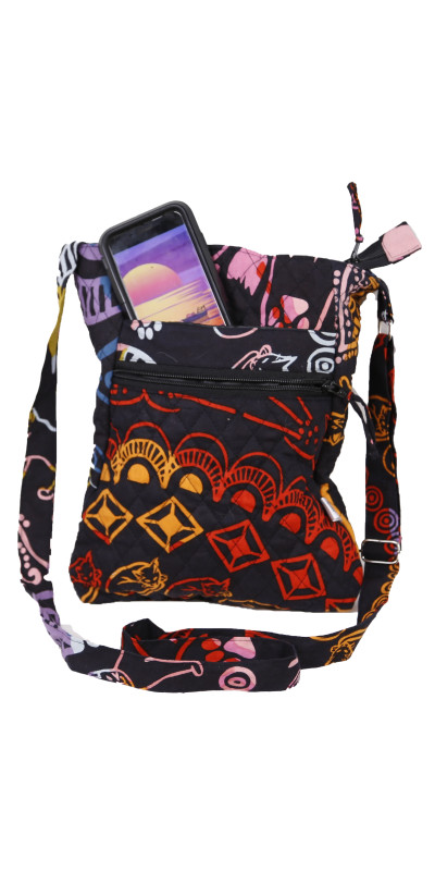 Large Crossbody Bag Colorful Cats