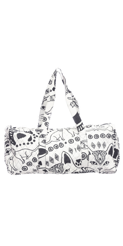 Duffel Bag Black & White Cats