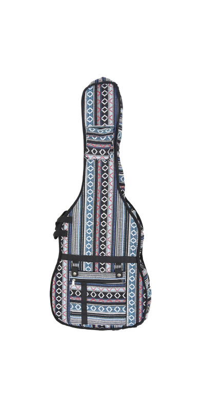 Woven Guitar Case Padded Gig Bag - Blue & Black