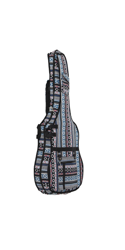 Woven Guitar Case Padded Gig Bag - Blue & Black