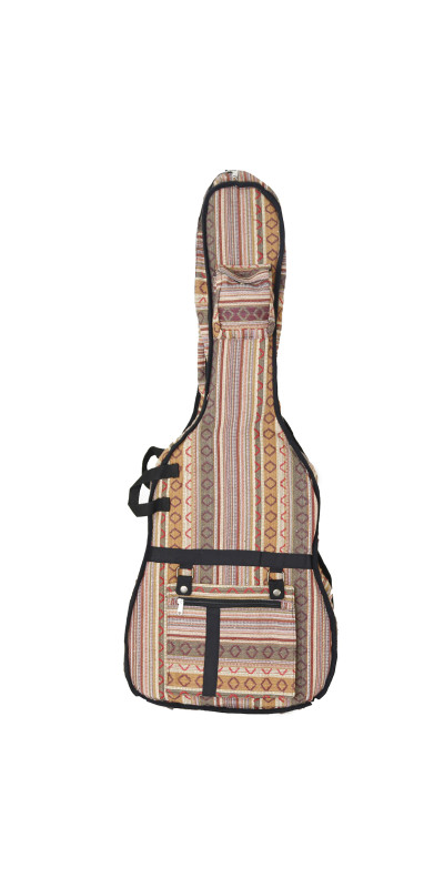Woven Guitar Case Padded Gig Bag - Brown & Grey