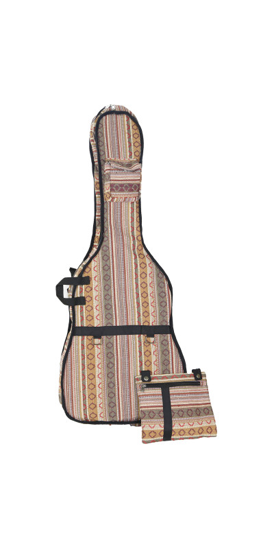 Woven Guitar Case Padded Gig Bag - Brown & Grey