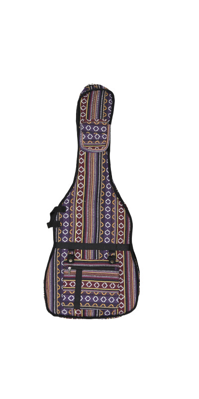 Woven Guitar Case Padded Gig Bag - Purple & Gold