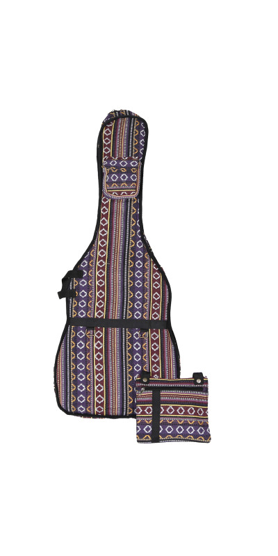 Woven Guitar Case Padded Gig Bag - Purple & Gold