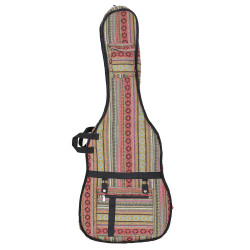 Woven Guitar Case Padded Gig Bag - Rust & Green