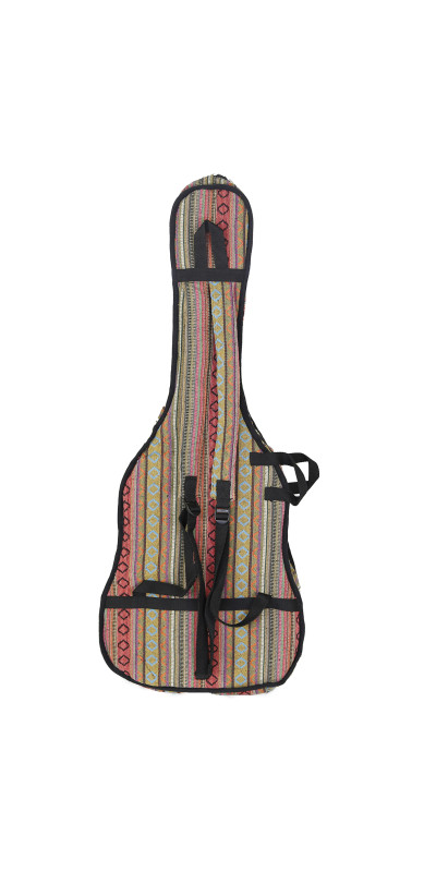 Woven Guitar Case Padded Gig Bag - Rust & Green