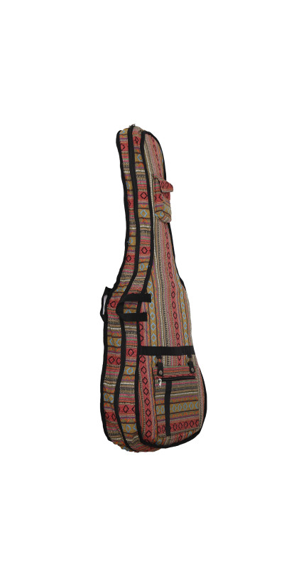 Woven Guitar Case Padded Gig Bag - Rust & Green