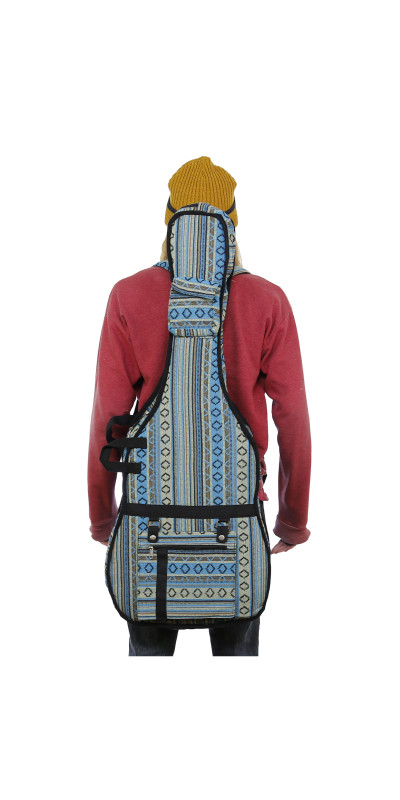 Woven Guitar Case Padded Gig Bag - Turquoise