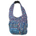 Zip Top Hobo Shoulder Bag - Blue & Teal