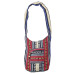 Woven Zip Top Hobo Shoulder Bag Red/Blue 