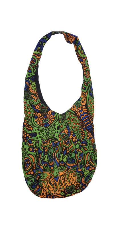 Psychedelic Burst Zip Top Hobo Shoulder Bag