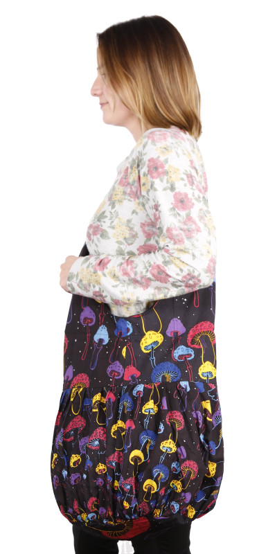 Shroom Spiral Zip Top Hobo Shoulder Bag