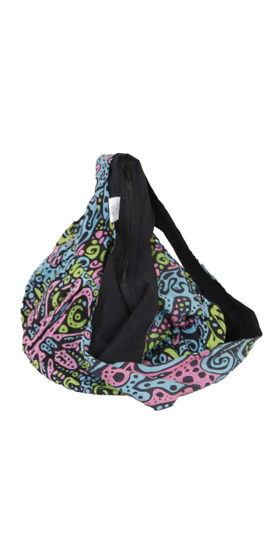 Psychedelic Zip Top Hobo Shoulder Bag