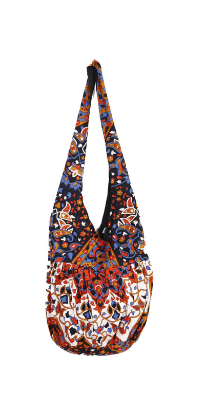 India Star Zip Top Hobo Shoulder Bag