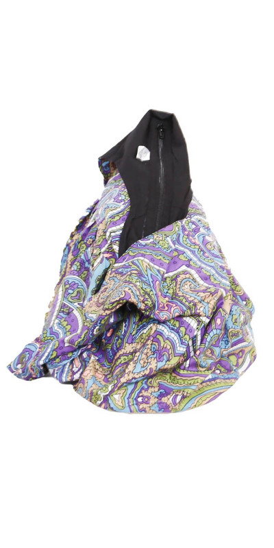 Kaleidoscope Paisley Zip Top Hobo Shoulder Bag