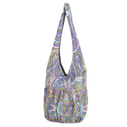 Kaleidoscope Paisley Zip Top Hobo Shoulder Bag