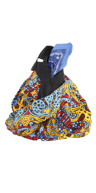Psychedelic Sunburst Zip Top Hobo Shoulder Bag
