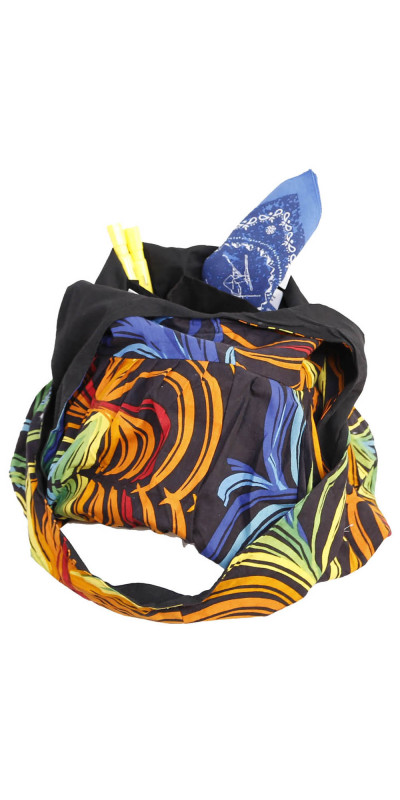 Rainbow Ripple Zip Top Hobo Shoulder Bag