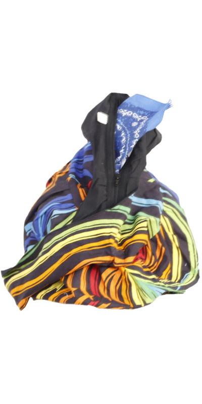 Rainbow Ripple Zip Top Hobo Shoulder Bag