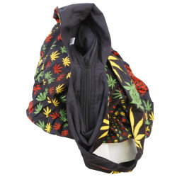 Rasta Vortex Zip Top Hobo Shoulder Bag