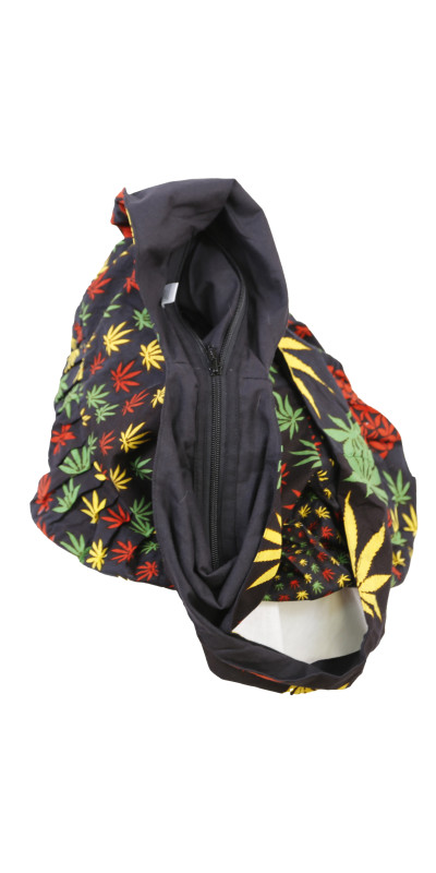 Rasta Vortex Zip Top Hobo Shoulder Bag