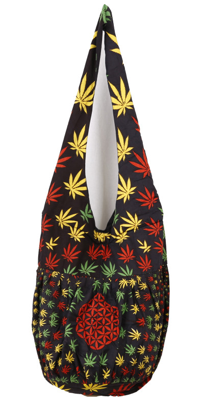 Rasta Vortex Zip Top Hobo Shoulder Bag