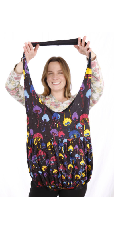 Shroom Spiral Zip Top Hobo Shoulder Bag