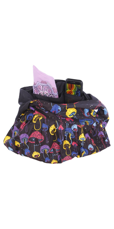 Shroom Spiral Zip Top Hobo Shoulder Bag