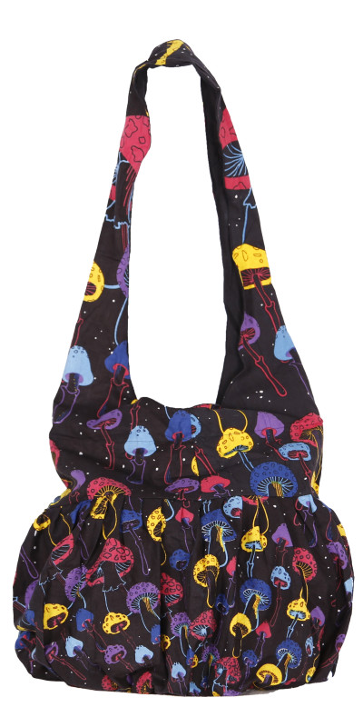 Shroom Spiral Zip Top Hobo Shoulder Bag