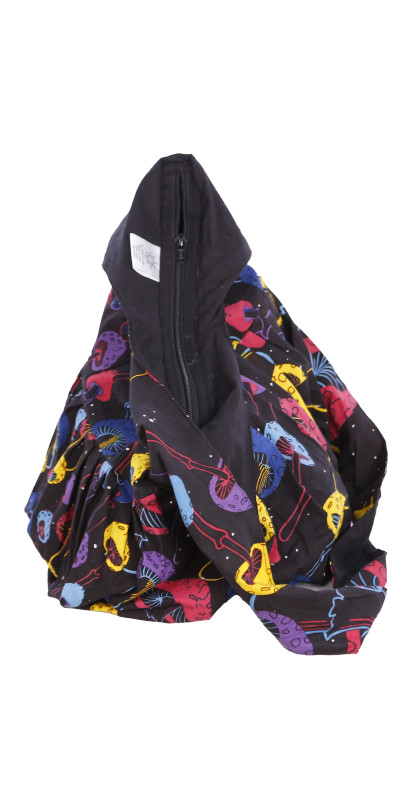 Shroom Spiral Zip Top Hobo Shoulder Bag