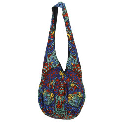 Psychedelic Burst Zip Top Hobo Shoulder Bag
