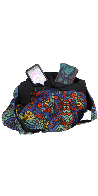 Psychedelic Burst Zip Top Hobo Shoulder Bag