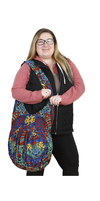 Psychedelic Burst Zip Top Hobo Shoulder Bag