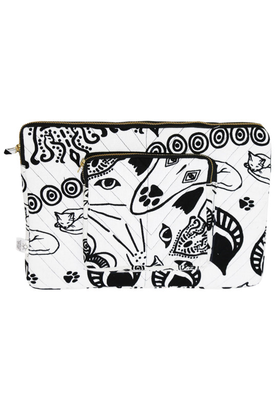 Laptop / Tablet Bag Black & White Cats *CLEARANCE*