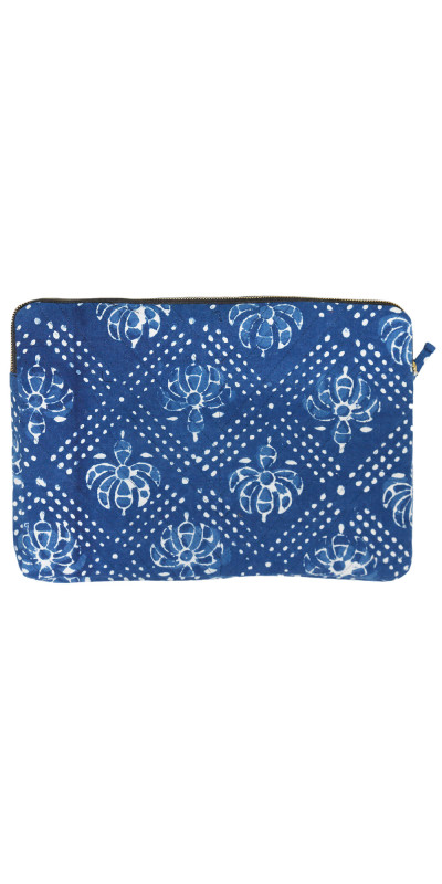Laptop / Tablet Bag Blue Flower *CLEARANCE*