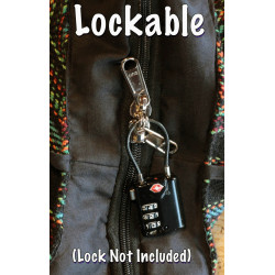 Woven Zip Top Hobo Shoulder Bag Navy Stripe